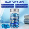 Hair Treatment Serum Hair Vitamin Capsules 60Pcs, with Vitamin A C E Pro B5, No Rinse with Argan Macadamia/Avocado Oil for Hair Repair, Smooth & Anti Frizzy (Blue, 40)