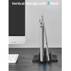 JARLINK Vertical Laptop Stand Holder, Aluminum Double Desktop Stand Holder with Adjustable Dock (Up to 17.3 inch), Fits All MacBook, Surface, Chromebook, and Gaming Laptops, Black