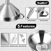 Walfos 3Pcs Kitchen Funnel with 2 Removable Strainer ＆ 1 Cleaning Brush & 1Pc 200 Mesh Food Filter Strainer, Food Grade Stainless Steel Funnel for Transferring of Liquid, Oils, Jam, Dry Ingredients