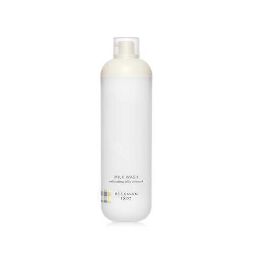 Beekman 1802 Milk Wash Exfoliating Jelly Cleanser - With Goat Milk + 100% Natural AHAs & BHAs - Dissolves Makeup, Helps Control Oil & Gently Exfoliates - Cruelty Free