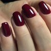 GLAMERMAID Dark Red Press On Nails Extra Short Square, Christmas Handmade Jelly Soft Gel Nails Burgundy Fake Nails, Glossy Red Stick Glue on Nail for Women Reusable Acrylic Stick on False Nail