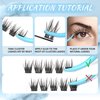 Lash Clusters 84 Pcs Cluster Lashes Individual Lashes Natural Look DIY Lash Extension Lashes That Look Like Extensions Wispy Lashes Fluffy Eyelash Clusters Thin Band & Soft (Lightning,D-8-16mix)
