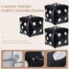 Toddmomy Foam Dice 5pcs Cube Dice Balloons Aluminum Foil Cube Balloons for Wedding Marriage Birthday Party Decor Supplies(Black)