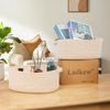 Ladkew 2 Pieces Small Cotton Woven Rope Storage Baskets for Organizing,basket for gifting, Storage Bins，rope basket set
