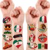 Mexico Independence Temporary Tattoos Viva Mexican Party Decorations Favors Supplies Mexican Themed Cute Stickers 10 Sheets 100 PCS Gifts for Baby Girls Boys Class School Carnival