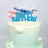 LECAKTO Airplane Birthday Cake Topper,Airplane Travel Themed Birthday Party Decorations for Kids Birthday Party,Kids Plane Theme Party Baby Shower