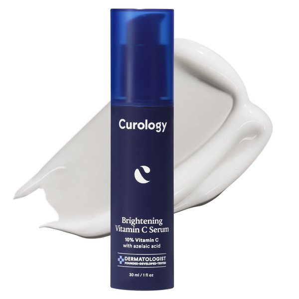 Curology Brightening Vitamin C Serum, 10% Vitamin C with Azelaic Acid, Visibly Evens Skin Tone, Smooths Texture, and Calms Redness, Milky Texture, 1 fl oz