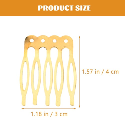 Luxshiny 50Pcs Hair Combs, 5 Teeth wedding veil hair combs Bridal Hair Comb Hair Side Comb for Fine Hair Women Girl DIY Bridal Hair Accessories