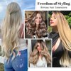 Clip in Hair Extensions Real Human Hair 140g Hair Extensions Real Human Hair Clip ins Natural Black 7pcs Straight, Rimoss Premium Soft Remy Human Hair Clip in Extensions for Women (#1B 16 Inch)