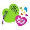 Jesus Cares Heart-Shaped Christmas Ornament Craft Kit, Makes 12