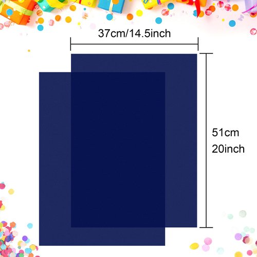 CHRORINE 60 Sheets Navy Blue Tissue Paper Art Gift Wrapping Tissue Paper Bulk for DIY Crafts Decor Birthday Holiday Boys Party （ 20 x 14.5 inches）
