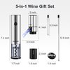 Electric Wine Opener Set, Roter Mond Automatic Wine Bottle Opener set with Electric Wine Decanter Aerator Wine Foil Cutter 2 Vacuum Stoppers, 5-in-1 Wine Gift for Home Party Thanksgiving Christmas