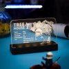 Kyglaring Glowing Clear Acrylic Name Plate with Power Base Designed for Ideas Tree House 21318 Building Set Sign Display (Glowing nameplate)