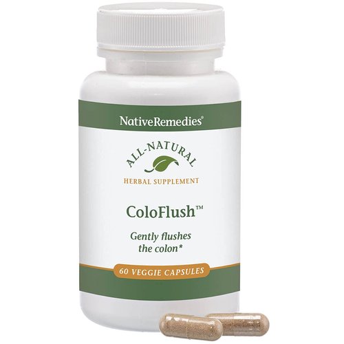 Native Remedies ColoFlush - All Natural Herbal Supplement for Gentle Flushing of The Colon - Supports Healthy Functioning of The Digestive System - 60 Veggie Caps