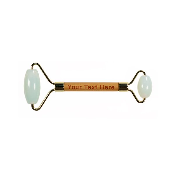 Facial Roller Massager with Bamboo Handle (Opal)