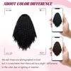 L'veetie 28 Inch Synthetic Curly Wigs for Women, Long Water Wave Black Wig, Loose Deep Wave Lace Front Wig, Natural Crimps Curls Hair Replacement Wigs for Daily Party Use 1B
