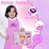 Gifts2U Hair Salon Toys for Girls, 26 Pcs Realistic Girl Beauty Salon Playset Hair Styling Set with Blow Dryer, Barber Costume Apron, Scissors and Stylist Accessories.