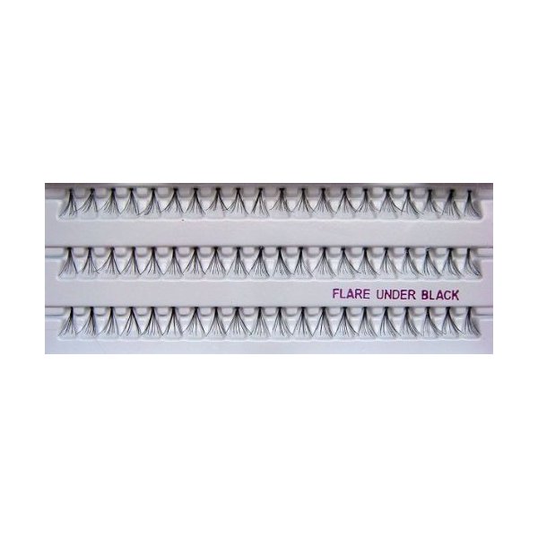 Red Cherry Flare Under Individual Lashes - Bottom Lash, Black (Pack of 3)