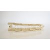 Generic Textured gold clear acrylic art deco banana hair claw clip