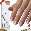 BTArtboxnails XCOATTIPS Ombre Nails - Extra Short Square Press on Nails, 150Pcs 15 Sizes Nude Square Nails Peach, Soft Gel Nails False Nail, Soak Off Acrylic Fake Nails Extensions