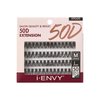 i-ENVY 50D Extension Cluster Individual Lashes, Easy to Apply, Flat Tapered-End Root, Pre-fanned Volume Lashes, J Curl with Soft Fiber, Quick Application for Salon Quality & Result (Medium-56Clusters)