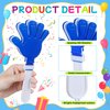 Syhood 6 Pcs Hand Clappers 7.5 Inch Noise Makers Party Favors Sports Clapper Plastic Clapper Sporting Events Cheers for Football Basketball Game Birthday Decorations Gift Supplies (Blue and White)