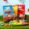 Pajean 48 Pieces Monster Truck Gift Bags Bulk Plastic Happy Birthday Truck Party Bag Racing Truck Treat Goodie Bags for Kids Monster Truck Birthday Party Favors Supplies Packing, 9.8 x 6.5 Inch