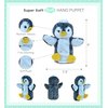 DolliBu Penguin Plush Hand Puppet for Kids - Soft Stuffed Animal Hand Puppet Toy for Puppet Show Games Puppet Theaters for Kids, Adult Cute Puppets Educational Toy to Teach Children & Toddlers