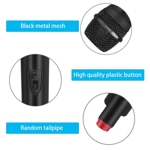 2 Pcs Fake Microphone for Kids,Prop Microphone, Microphone Portable Handheld for Simulation Practice Singing Stage Costume Prop Birthday Party (Black)