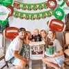 Football Theme Party Supplies - Including HAPPY BIRTHDAY Banner, Football Foil Balloons, Cake Topper, Tablecloth, Balloons for Game Day, and Football Birthday party Decorations