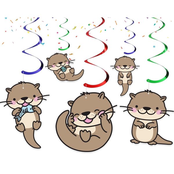 Otter Streamers - Playful Otter Party Decorations for a Splash of Fun