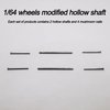 20 Set 1/64 Scale Wheels Modified Hollow Shaft & Mushroom Nails Suitable for 1 64 Scale Diecast Cars DIY Tires (Each Set Contains 2 Hollow Shafts and 4 Mushroom Nails) (0.7in/18mm)