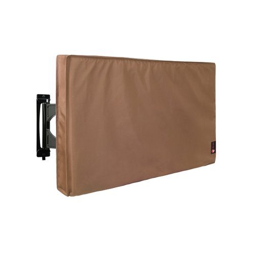 iBirdie Outdoor Waterproof and Weatherproof TV Cover for 48 to 50 inch Outside Flat Screen TV - Brown Cover Size 47.5''W x 30''H x 5.5''D