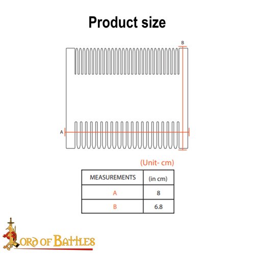 Lord of Battles Medieval Handcrafted Genuine Horn Comb Natural Horn Comb Genuine Horn Comb 100% Handmade Hair Comb Premium Quality Anti-Static (Genuine Horn)