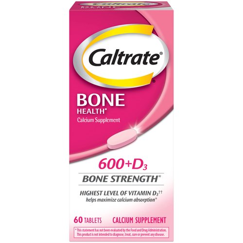 Caltrate 600 Plus D3 Calcium and Vitamin D Supplement Tablets, Bone Health Supplements for Adults...