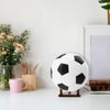 Frcctre 3 Pack Wooden Ball Stand Holder Ball Display Stand for Football Basketball Soccer Volleyball Rugby, Wood Sports Ball Storage Rack Trophy Autograph Memorabilia Display Cases