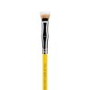 Bdellium Tools Professional Makeup Brush - Studio Series 729 Duo Fiber Bent Mascara Fan - With Soft Synthetic Fibers, For Applying Mascara (Yellow, 1pc)