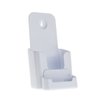 SourceOne White Deluxe 4 Inch Wide TriFold Brochure Holder With Business Card Holder