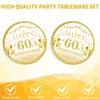 40PCS Gold Birthday Decorations 60th Theme Birthday Party Tableware1964 Party Supplies 60 Year Old Birthday Party Decorations Plates Napkins for Cheers to 60 Years Wedding Anniversary Party Supplies