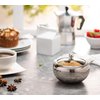 KooK Sugar Bowl with Lid, Stainless Steel, with Spoon, Serving Dish, Clear Glass Lid, Storage for Salt, Candy, Coffee, Holds 2 Cups, Dishwasher Safe, 16 Oz Stainless Steel