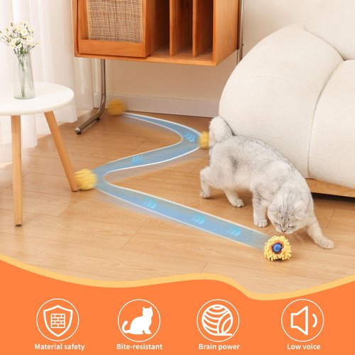 Cat Toys for Bored Indoor Adult Cats,Interactive Cat Toys for Indoor Cats,Fast Rolling Moving Ball in Play Mat, Kitten Toys for Indoor Kittens,Hide and Seek Game for Indoor Exercise