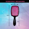 ALINEX Wet & Dry Vented Detangling Hair Brush For All type of Hairs with Black Pink Constrast Brush For Man and Woman Pack of 1 Ultra-soft Tangles Hair Brush