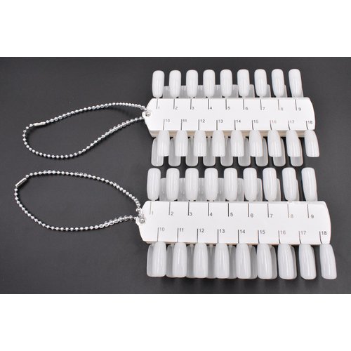2 Sets 72 Tips Double Layer Tips Nail Polish Practice Training Display Palette Paint Practice Color Chart swatches with Ball Chain