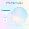 CRASPIRE Clear Circle Acrylic 4 Inch Iridescent Acrylic Plates 0.08 Inch Thick Round Acrylic Blanks Acrylic Discs Sheet Transparent Acrylic Panel for Picture Frame Painting DIY Crafts