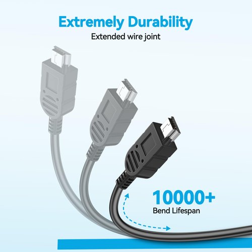 CJP-Geek 6ft Black Mini USB Data Cable Cord Compatible with Brother PT-D600 PT-D450 Label Printer US