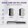 Feewala Combs Set, Classic Hair Comb, Fine and Wide Teeth, For Hairdressing, Grooming, Detangling, Sectioning, Teasing, For Women and Men, 7 Inches, 4 Colors and 8 Pieces