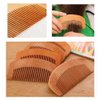 2Pcs Brown Peach Wood Wooden Comb Anti-Static Comb Close Tooth Comb, Hair Combs, Styling Tools and Appliances