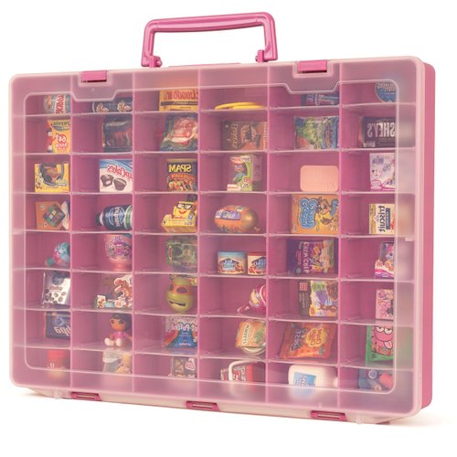 MYMOON HOME Plastic Toy Storage Case Compatible with Mini Brands Collector Toys, Miniverse, Shopkins, Real Littles, and LOL Surprise Series
