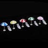 DYNWAVE 5 Set Mini Beach Umbrella Set for Dollhouse Yard Garden Swimming Pool Accessories and Furniture, DIY Diorama Decor