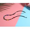 QqzsJewls Evil Eye Beaded Choker Necklace for Women Colorful Black Beaded Necklace Evil Eye Bracelet Amulet Rainbow Pride Necklace Lucky Protection Jewelry Gifts for Girls
